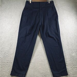 Polo Ralph Lauren Women's High Rise Relaxed Pleated Chino Pants Navy Size 12